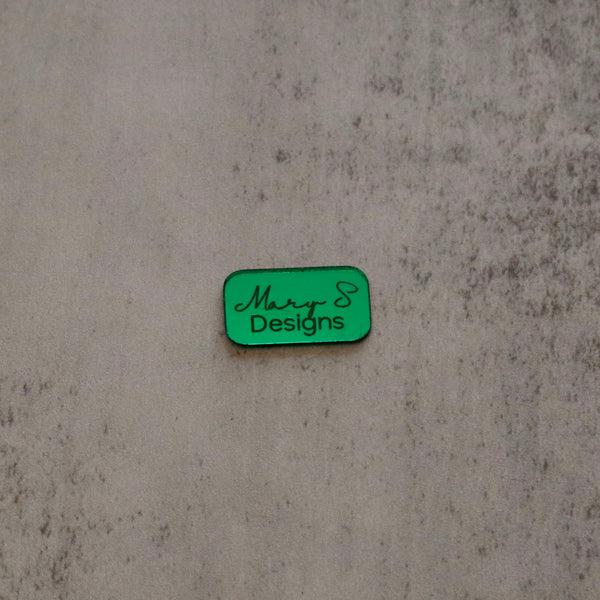 Upsized 1” Thin rounded rectangle tags for tumbler bottoms