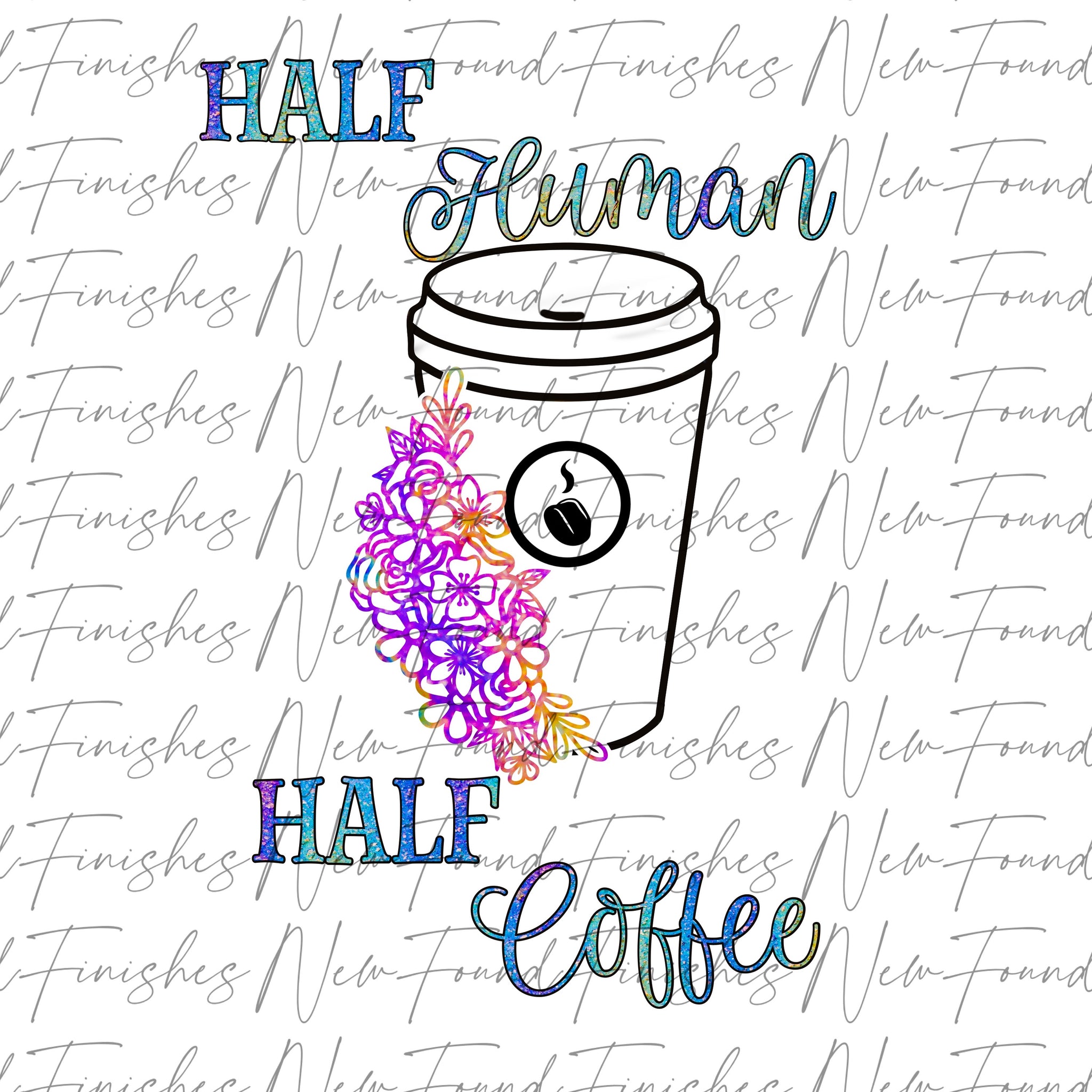 Half human half coffee digital