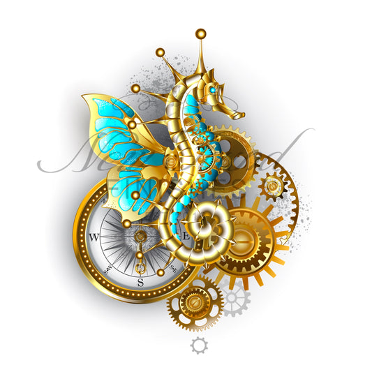 Steampunk seahorse