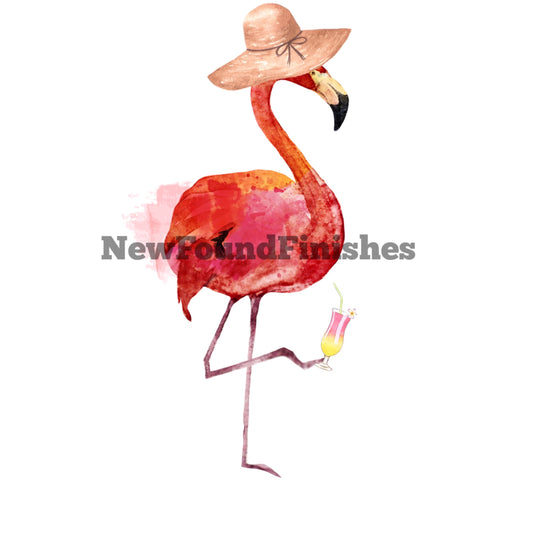 Watercolor flamingo