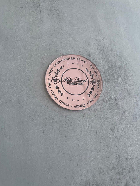 Jumbo 2” Thin circle tags for tumbler bottoms