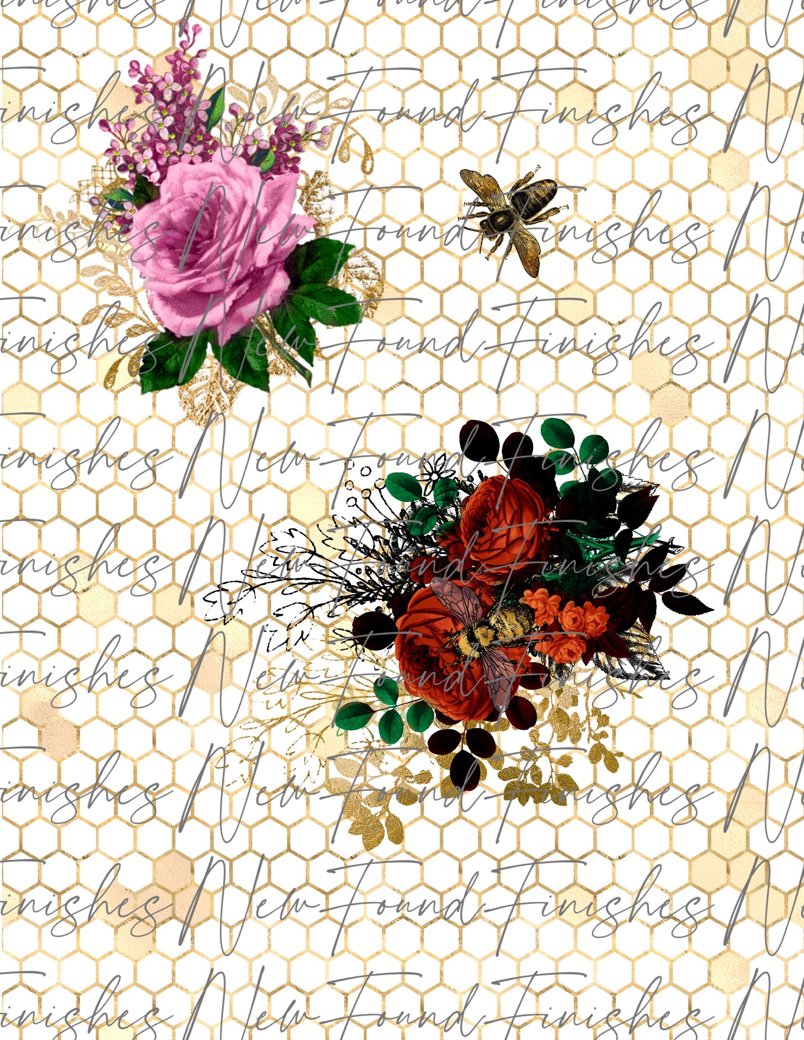 Honeycomb floral set