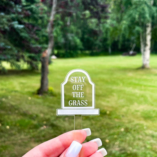 Funny tombstone plant stakes medium sized