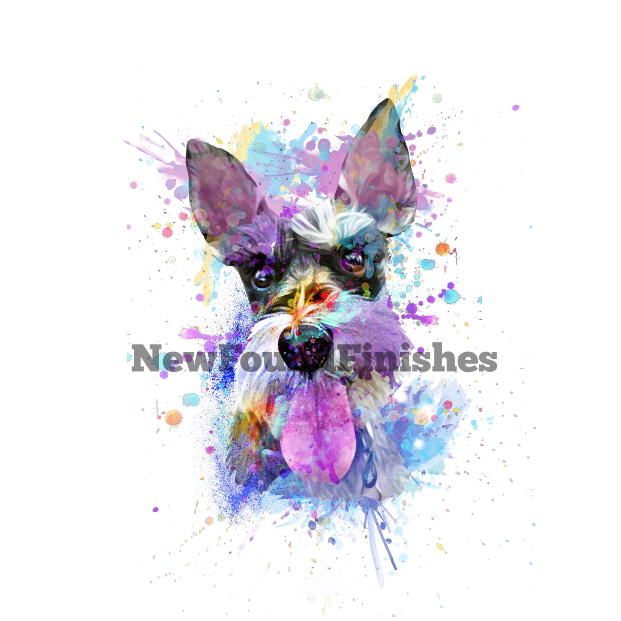 Watercolor schnauzer