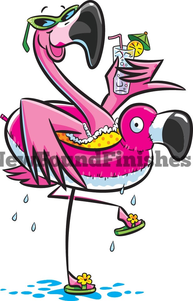 Drunk flamingo