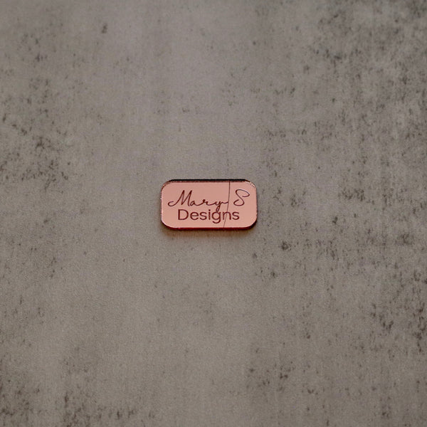 Upsized 1” Thin rounded rectangle tags for tumbler bottoms