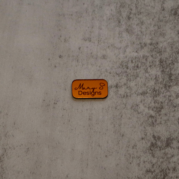 Upsized 1” Thin rounded rectangle tags for tumbler bottoms