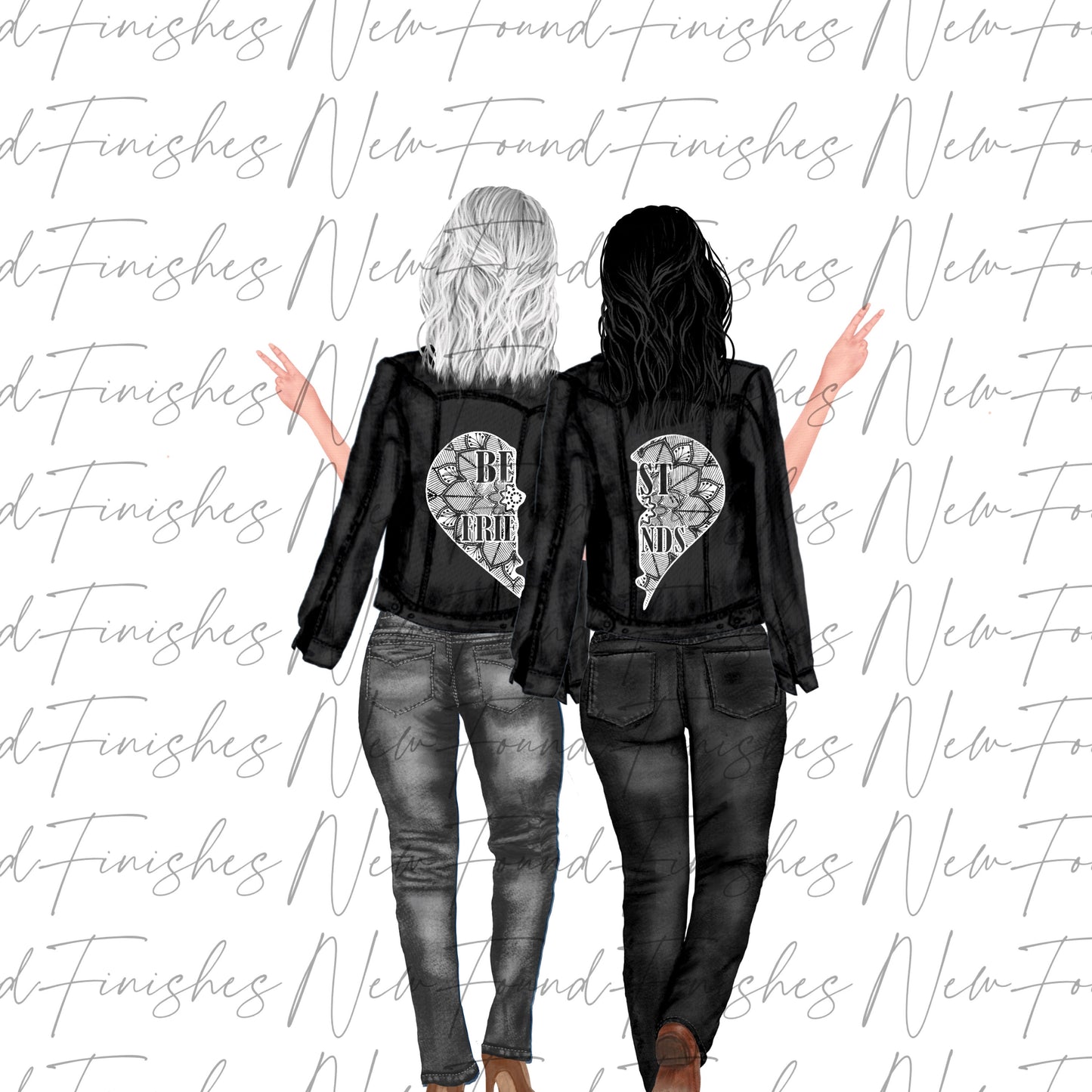 Best friends customizable skin and hair color