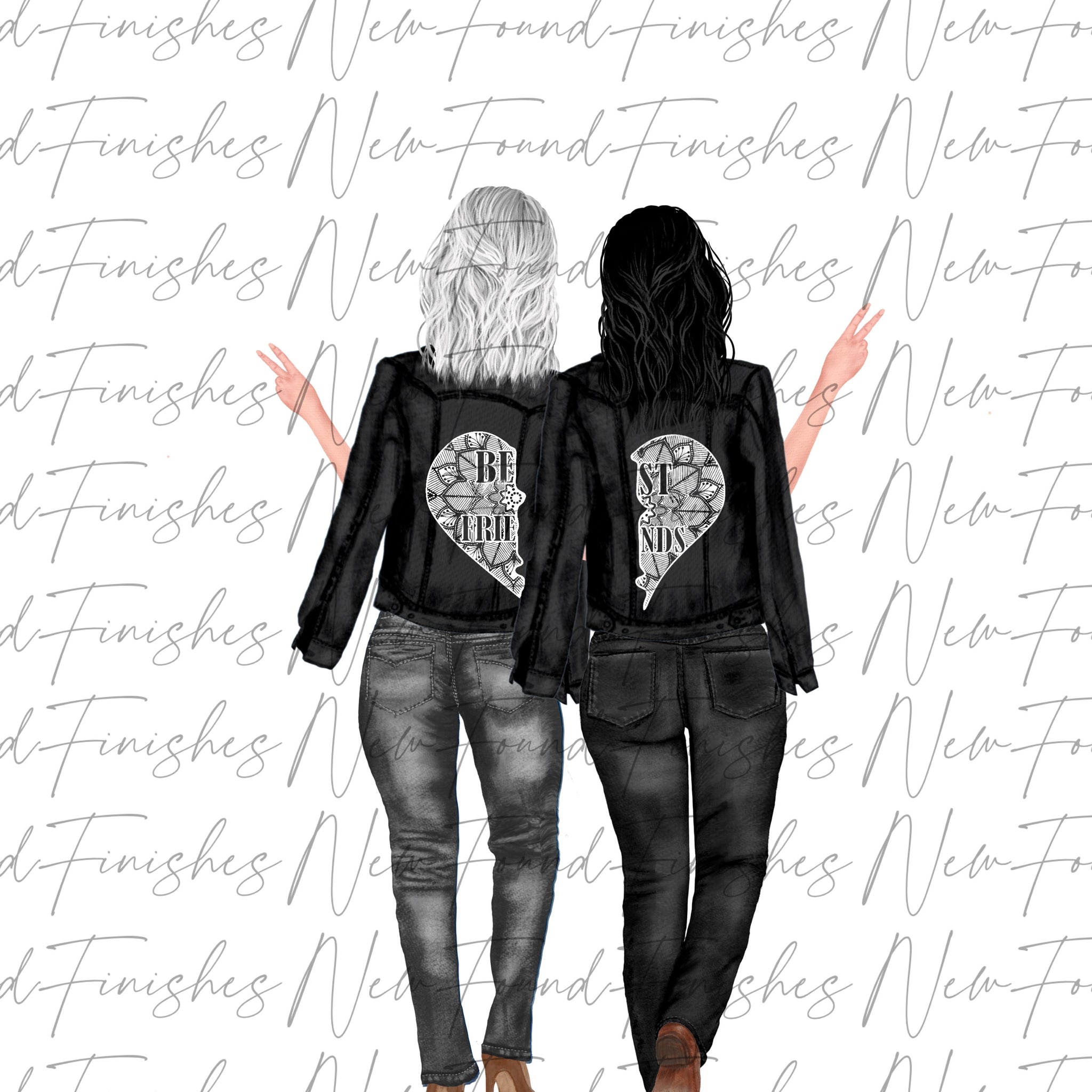 Best friends customizable skin and hair color