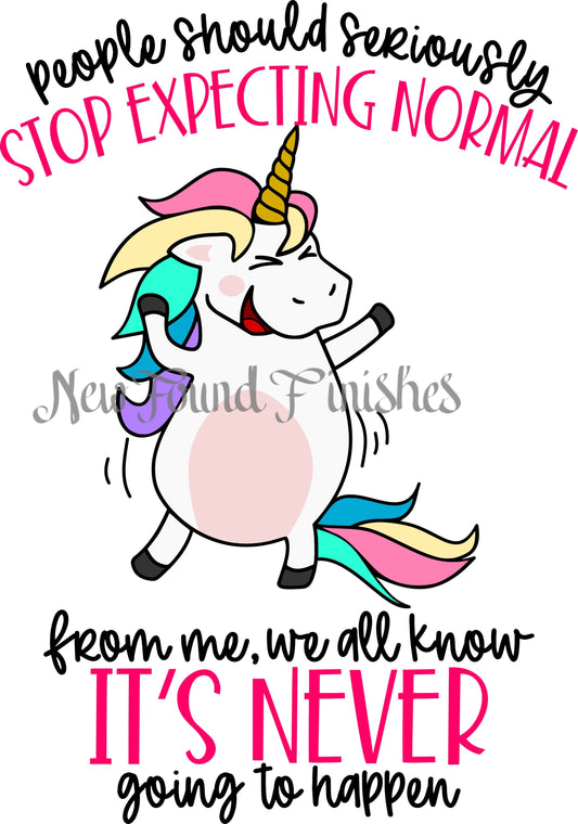 Stop expecting normal