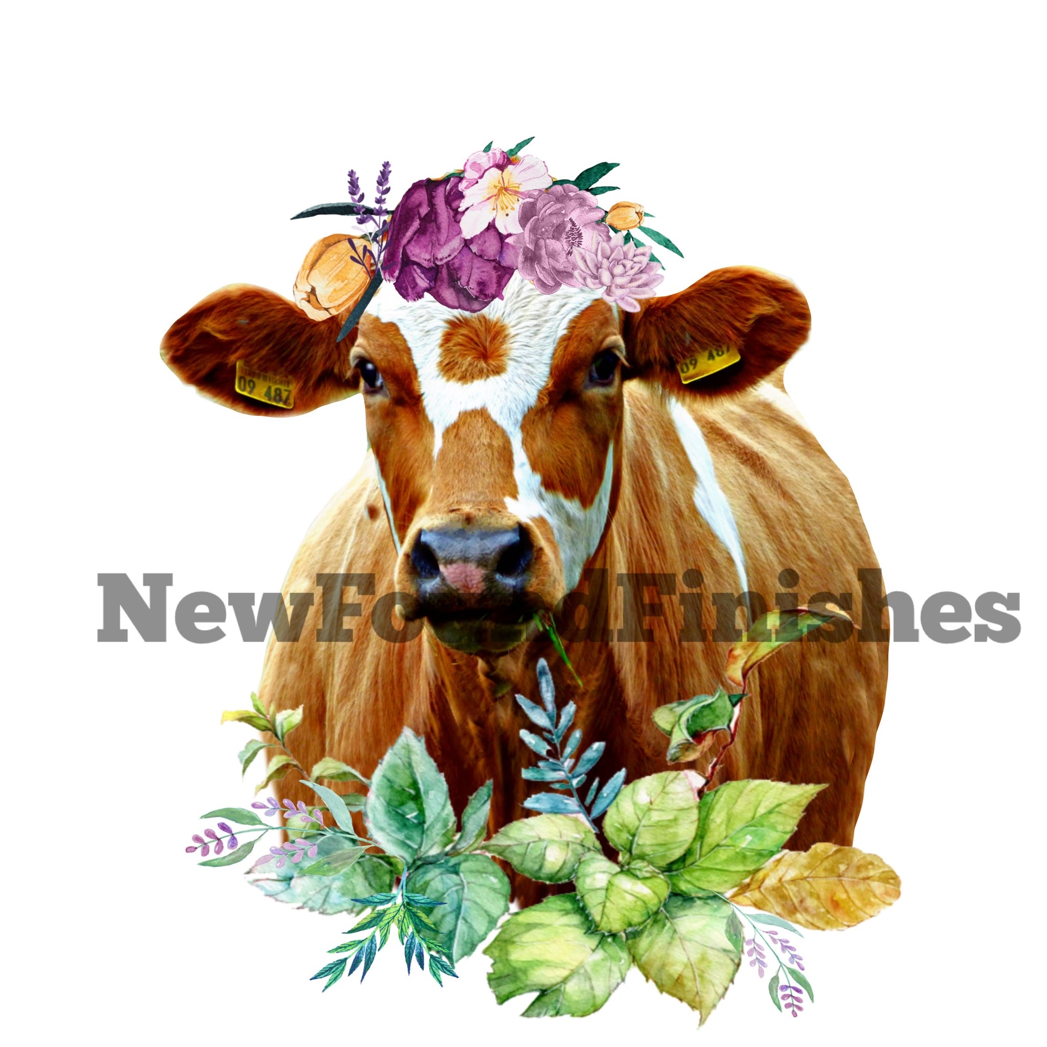 Floral cow