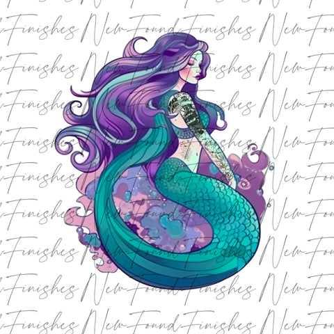 Tattooed mermaid PNG