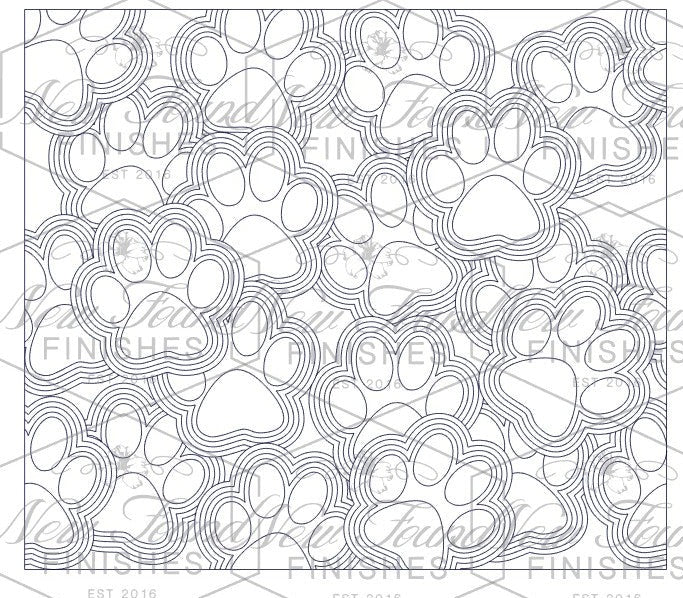 paw print Template 20 OZ Skinny SVG