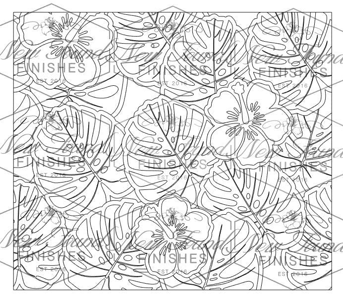 Tropical Template 20 OZ Skinny SVG