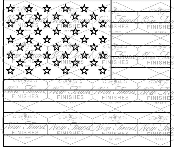 US Flag Template 20 OZ Skinny SVG