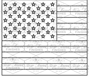 US Flag Template 20 OZ Skinny SVG